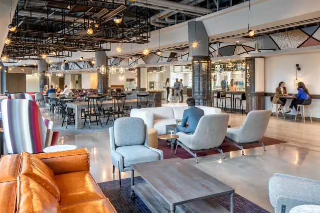 Open lounge and cafe interior