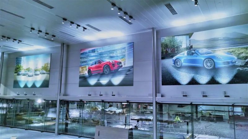 Retail showroom with lighting installed for a national account